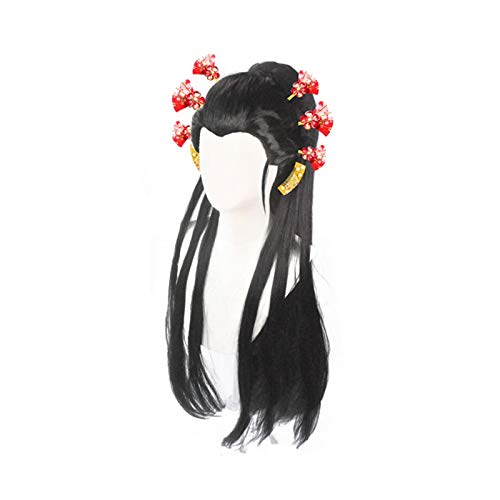 Miniatura 3 de Anime comic Demon Slayer Kimetsu no Yaiba Cosplay Pelucas Daki Cosplay peluca resistente al calor sintético peluca larga negro pelo recto