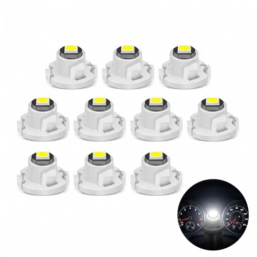 10 Lámparas LED T4.2 para auto, blancas miniatura 1