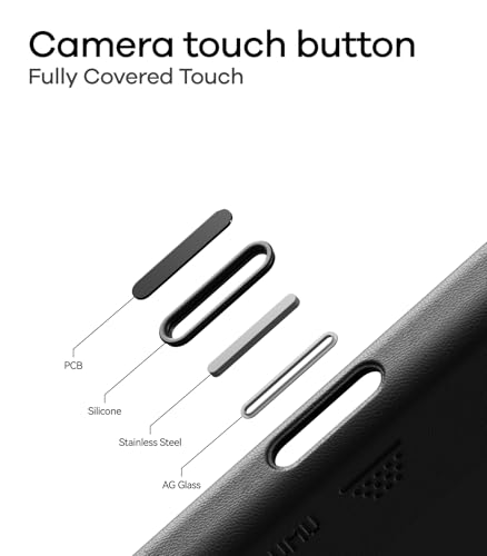 Image of Aulumu A17 Vegan Leather iPhone 17 Case | Camera Control | Luxury Comfort | Compatible with MagSafe | Complete Wrap-Around - White