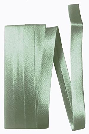 Bias Satin Tape ~ 1/2" Wide Double-fold Bias Tape ~ Sea Green ~ Poly Cotton (3 Yards / Pack) Set of 4
