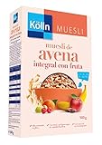 Kölln - Muesli de Avena con Frutas, Cereales Integrales, Avena con Pasas Sultanas, dátiles, manzana, albaricoque y frambuesa - 500 g