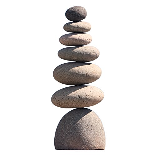 Medium Giant Rock Cairn 22' Inspirational Zen Garden Pile Stones