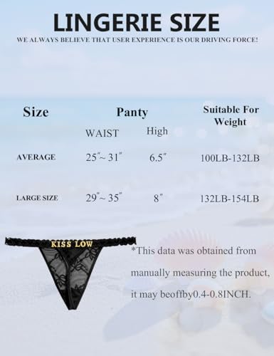 Image of Sexy Underwear for Women Lace Panties Sexy Thong with Funny Rhinestone Letters for Couple Gifts