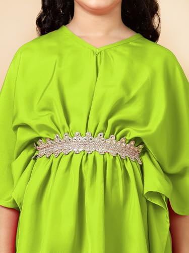 Image of A.T.U.N. (ALL THINGS UBER NICE) Girls Solid Kaftan with Flared Pant Set | Stylish Clothing Set