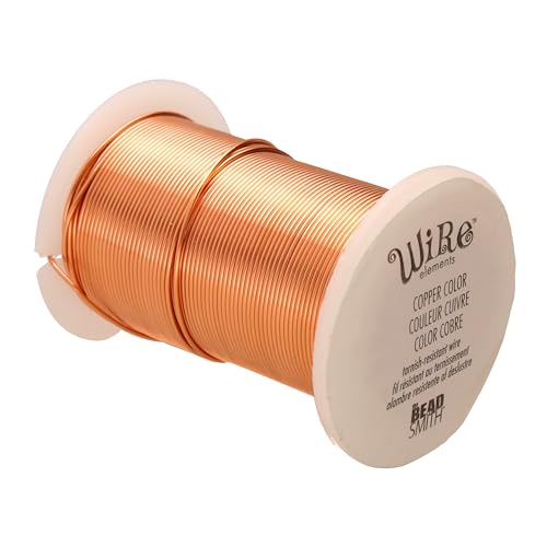 Image of The Beadsmith Wire Elements 22-Gauge Lacquered Tarnish-Resistant Copper Wire for Jewelry Making, 20 Yard, 18.29 Meter Spool