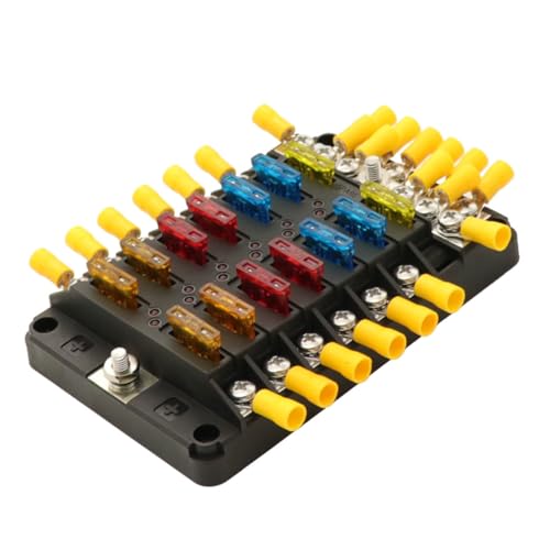 ULTECHNOVO 2pcs 12 Caixa Fusível Universal Com Luzes