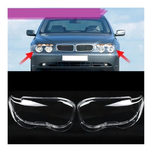 Boîtier coque phare résistant au jaunissement pour E65 2002 - 2