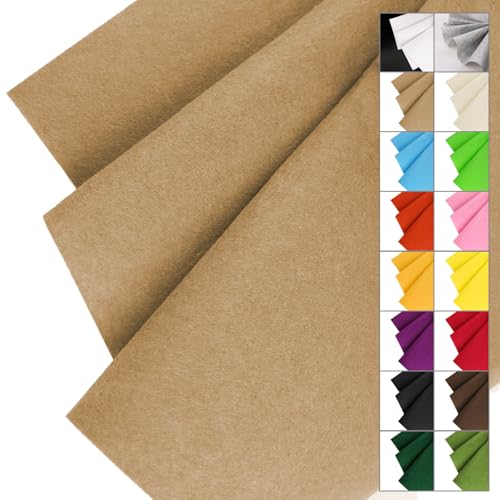 Image of IONTACH 36 inch X 36 inch Tan Stiff Felt Fabric 1.2mm Thick