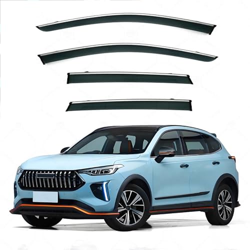 Window Visors Rain Guards Shield for Haval Jolion Pro 2021-2025，Outside Tape-On Sun Guard Vent Visor Side Window Wind Deflectors Accessories