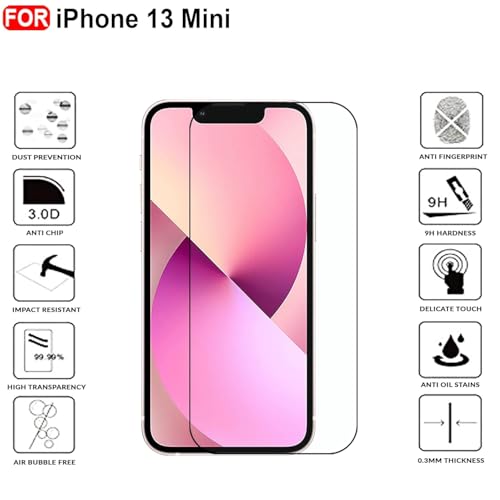 Image of Tempered Glass Screen Protector Compatible for iPhone 13 Mini [5.4 Inch] with Edge to Edge Coverage - Case Friendly, Anti-scratch [Pack of 1]