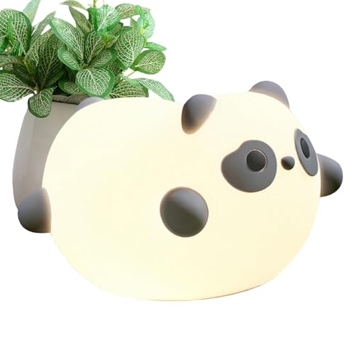 Luz Panda, Luz nocturna Panda | Lámpara de silicona de Panda regulable para sensor de grifo para niños - Lámpara de mesita de noche decorativa recargable de luz cálida para la lactancia materna, la