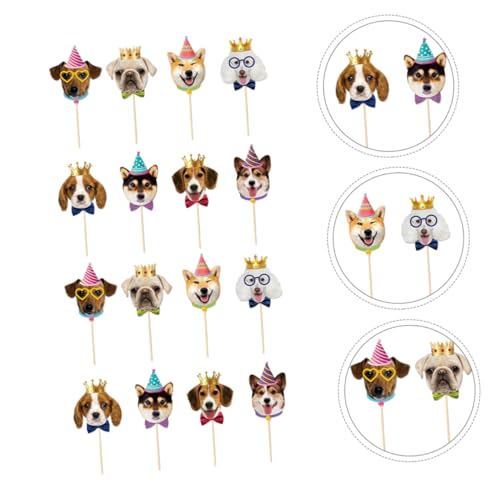 GLEAVI 56stücke Hund Geburtstagsdekoration mit Tortenaufsatz für Welpenparty Cupcake-Topper mit Hundemotiven Partyzubehör für Haustiergeburtstag Dekoration für Hundegeburtstag