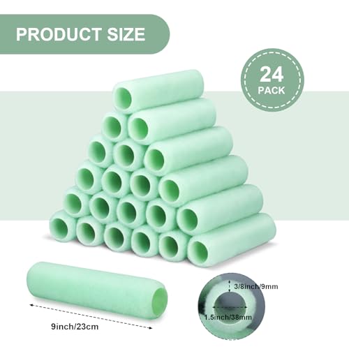 image for Gisafai 24 Pcs Paint Roller Covers Paint Rollers for Painting Walls Ro