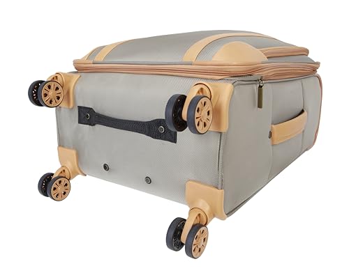 Image of Dockers Seahorse Softside Expandable 8-Wheel Spinner Travel Checked Luggage, 28-Inch, New British Khaki