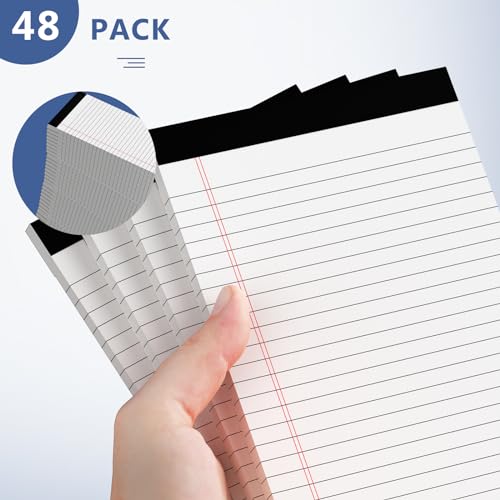 5" x 8" Note Pads 48 Pack of Legal Pads 30 Sheets Notepad College Ruled Small Writing Pads Perforated Pages Paper Pads 80GSM Heavyweight Paper Note Pads for Home, Office, or School - Image 7