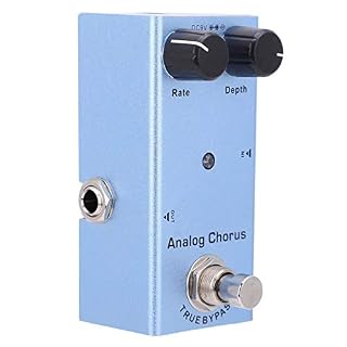 Pédale d’effet de guitare, alliage d’aluminium Pratique DC 9V Pédale de chœur analogique réglable JDF‑07 pour guitare - Les Beatles, Paul McCartney, John Lennon, RIngo Starr, George Harrison