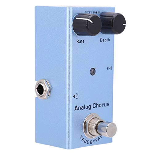 Pédale d’effet de guitare, alliage d’aluminium Pratique DC 9V Pédale de chœur analogique réglable JDF‑07 pour guitare - Les Beatles, Paul McCartney, John Lennon, RIngo Starr, George Harrison Pédale d'effet de guitare, alliage d'aluminium Pratique DC 9V Pédale de chœur analogique réglable JDF‑07 pour guitare