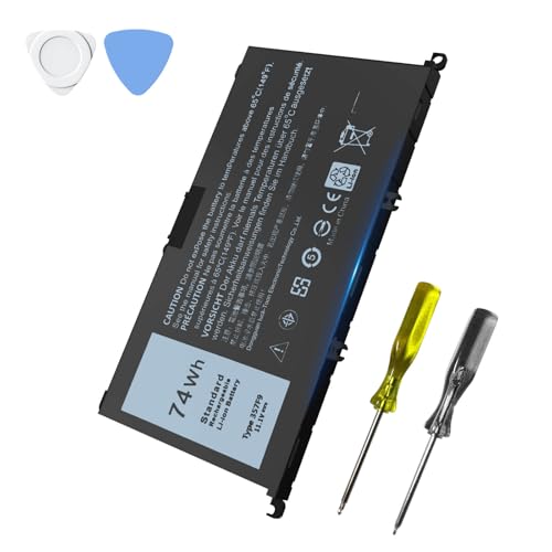 Gihebac 74Wh 357F9 Laptop Battery Compatible with Dell Inspiron 15 5000 7000 Gaming 5577 5576 7557 7559 7566 7567 Series 0GFJ6 P65F 71JF4 P65F001 P57F 0357F9 INS15PD P57F003 071JF4 11.1V
