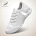 konhill Women's Comfortable Walking Shoes - Tennis Athletic Casual Slip on Sneakers 5 US All White,35