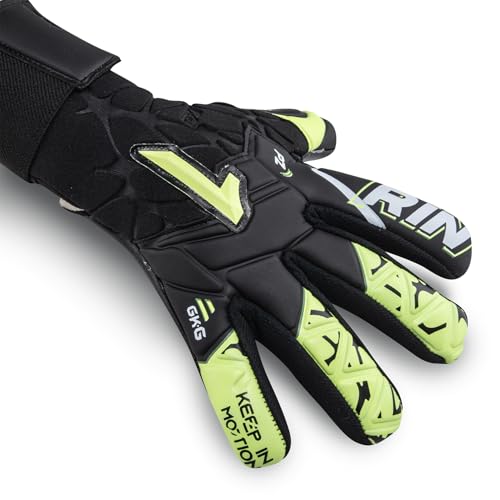 Rinat Xtreme-Dominius Prime Goalkeeper Glove (Black/Yellow, 10) by Rinat - Image 2