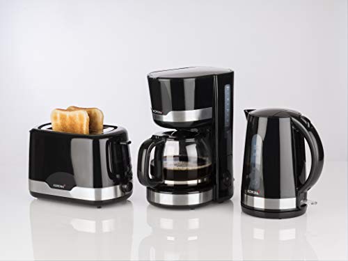 Korona 10232 - Cafetera expendedora (1,5 litros, acero inoxidable con jarra de cristal, 12 tazas, 1000 W), color negro - Imagen 6