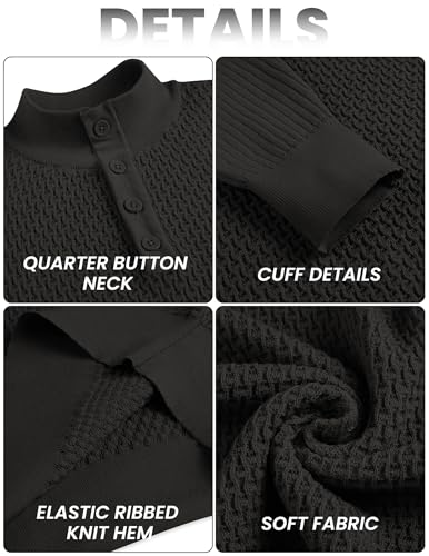 Pull Henley COOFANDY pour homme, la solution tricot léger contre la mi-saison - 5