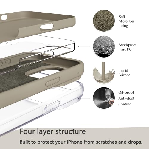 Image of iPhone 11 pro max Case Silicone,Soft Microfiber Lining(Rock ash)