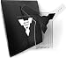 The BEARD NINJA - Beard Shaping Tool Template. Clear Shaper Guide for Lineup & Edging. Transparent Stencil Styling Goatee, Mustache & Neckline + Curve/Step or Straight Cut +Anti-Slip Grip (Black)
