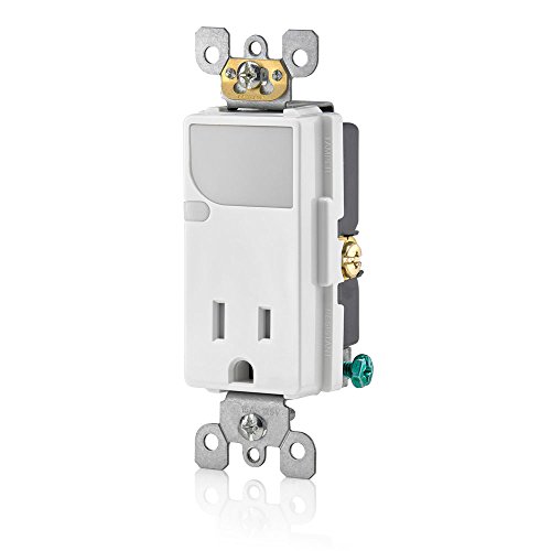 Leviton 15-Amp 125V AC Combination Decora Tamper Resistant Receptacle with LED Guide Light, T6525-W, White by Leviton - Used condition - US$10.58