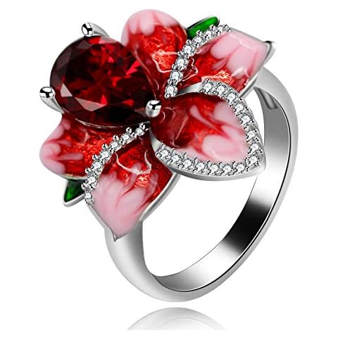 Bague rose en émail Uloveido RA627 Cover