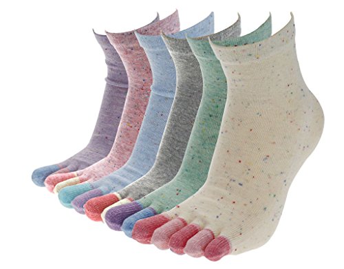BONAMART u00ae 6 Pack Damen 5 Zehen Socken Zehensocken Socks 34-39