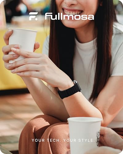 Fullmosa Magnetic Band Compatible with Apple Watch Strap 49mm 46mm 45mm 44mm 42mm(Series 3 2 1), Sport Bands for iWatch Ultra 3/2/1 SE3/SE2/SE Series 11 10 9 8 7 6 5 4 3 2 1,Black [Watch NOT Included]