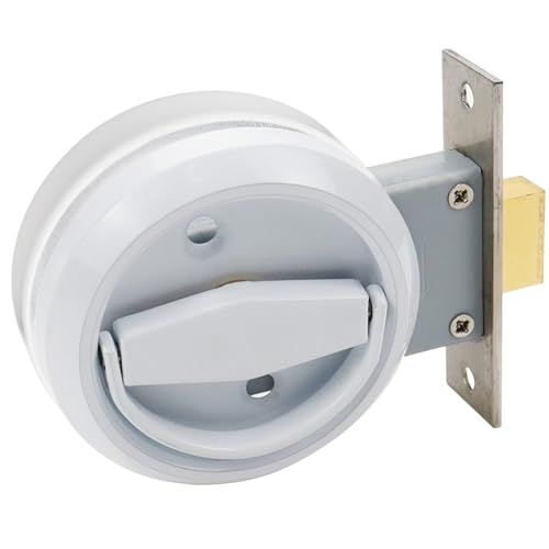 Phantasmia 片側埋め込み型フラッシュドアロック 304ステンレススチール ホワイト ? 省スペース設計 対応引き戸やキャビネットドア 埋め込み式取付で防錆耐腐食