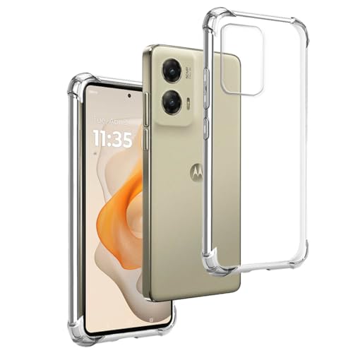 REY Funda Anti-Shock Gel Transparente para Motorola Moto G Stylus 5G 2024, Ultra Fina 0,33mm, Esquinas Reforzadas, Silicona TPU de Alta Resistencia y Flexibilidad