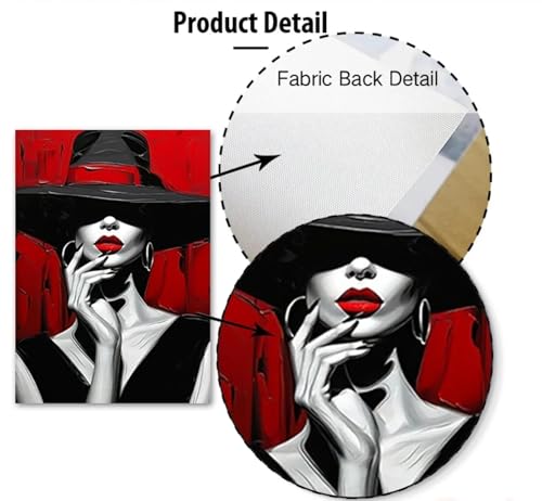 Art mural moderne lèvres rouges impression sur toile affiche maison salon 70x100cm - 5