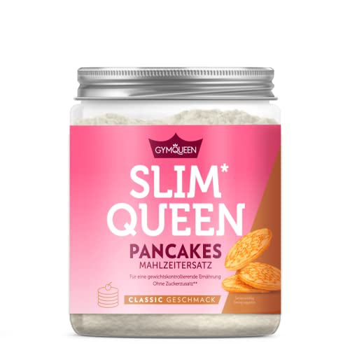 GymQueen Slim Queen Pancakes 500g, Classic Geschmack, fluffige Pancakes mit unglaublichen 238 kcal sowie 29g Protein pro Portion, mit Vitaminen und Mineralstoffen, schnell und einfach zubereitet