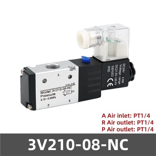 Électrovanne pneumatique 3V210-08 à commutation rapide 3 voies 2 positions - 3