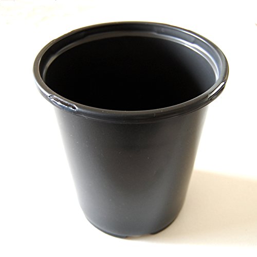 1 Gallon Round Black Plastic Nursery Pots (6.25" x 6.5"), Pack of 20