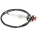 Qagea 55204 Control Cables with 2 in Black Knob, Locking Throttle Cable Replacement for Dorman, 10Ft. Length