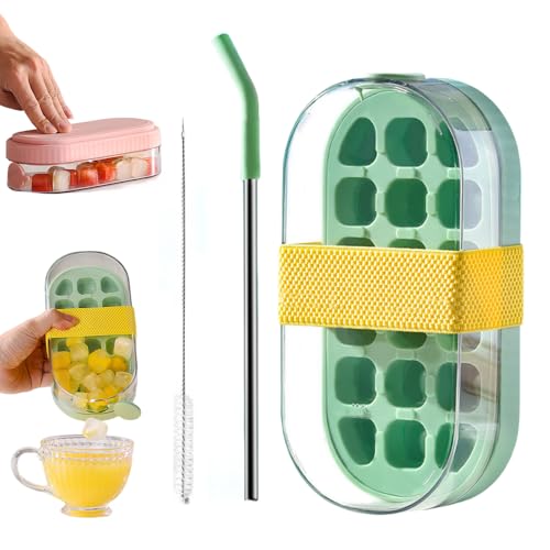 Molde para cubos de hielo 2 en 1 con botella y tapa miniatura 1