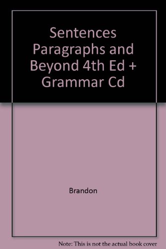 Sentences Paragraphs and Beyond 4th Ed + Grammar Cd 4th Edition