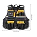 Adjustable Tool Vest - Lightweight Work Vest with Comfort Support & Pockets | Tool Belt for Construction, Carpenters | Durable Work Vest with Adjustable Straps, Heavy-Duty Construction Support Jacket
