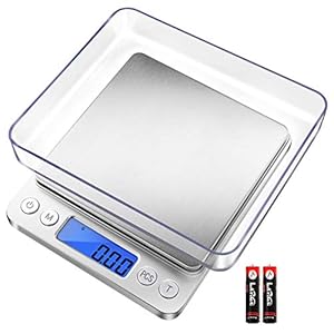 Fuzion Small Kitchen Scale, 500g/ 0.01g Small Gram Weight Scale, Precision Lab Scales Digital Weight Grams and Oz, Digital Gram Scale, Jewelry Scale with LCD, Small Food Scales for Kitchen