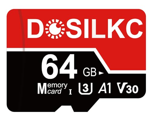 64GB SD High Speed Memory Card, U3 C10 A1 V30 TF Card Full HD Video Recording for Smartphone Tablet Camera Drone (64, GB)