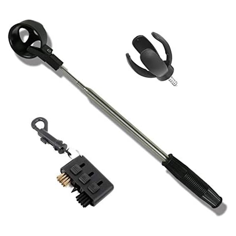 Golfball-Retriever Automatische Teleskop Ballsammler Rostfreier Ballrückholer Grabber Locking Scoop Werkzeug Golfzubehör Golfgeschenk für Männer Golfspieler Golfliebhaber, Edelstahlwelle Cover
