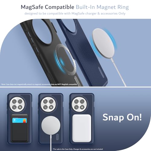 Image of TUDIA MergeGrip [Magsafe Compatible] for OnePlus 13 Back Cover 5G (2025) - [Military Grade Drop Tested] Dual Layer Shockproof Slim Heavy Duty Tough Phone Case - Indigo Blue