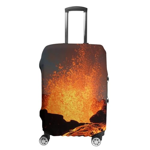 Magma Volcanoes Eruption Travel Luggage Cover Suitcase Protector Fits 19-32 Inch Case XL