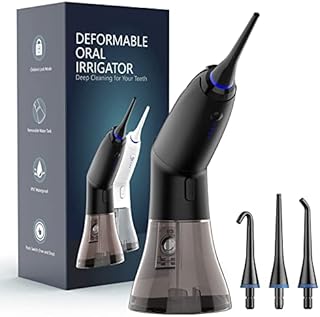 Susenc Cordless Water Flosser for Teeth, 4 Modes Dental Oral Irrigator, Deep Clean, IPX7 Waterproof, Portable and Rechargeable Powerful Battery Life Water Teeth Cleaner Picks for Home Travel (Black)