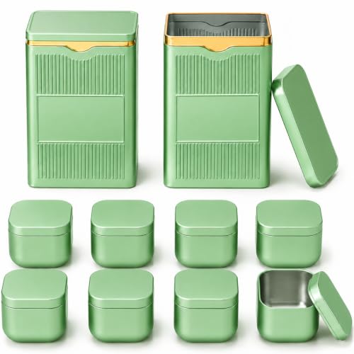 10-Piece Tea Tin Storage Set