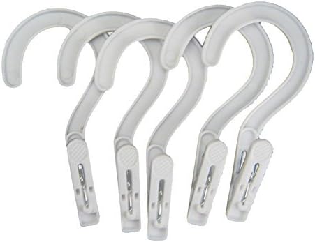 Miniatura 4 de Melvado - Ganchos para colgar la ropa sucia, resorte de metal sólido de plástico resistente, ligeros y prácticos alfileres para colgar y secar la
